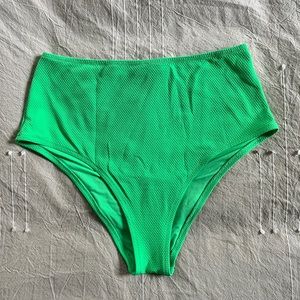 AERIE Textured Green High Waisted Bottoms M
